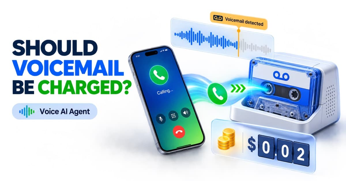 Voice AI Agent detecting a voicemail and showing the cost behind classification